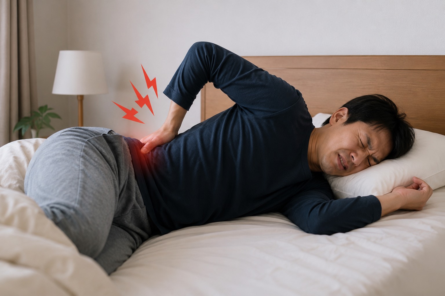 八王子市で寝返りをすると腰が痛い原因について解説するイメージ