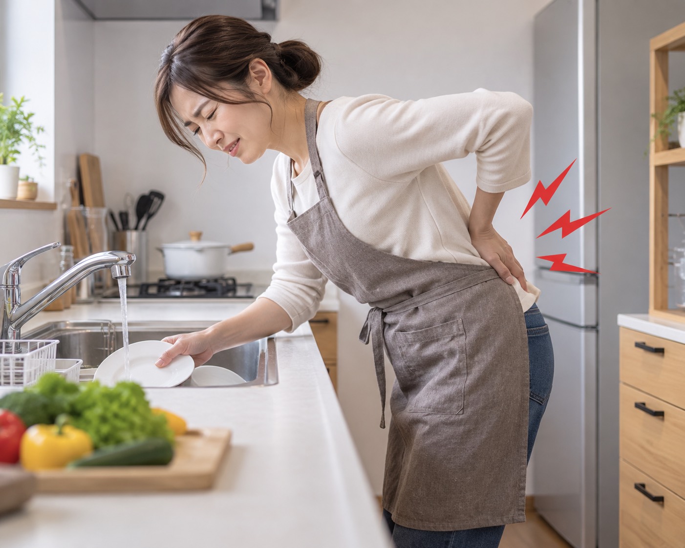 料理や洗い物をしている時の腰痛|八王子市・京王八王子 八王子市で料理や洗い物をしている時の腰痛に悩む方