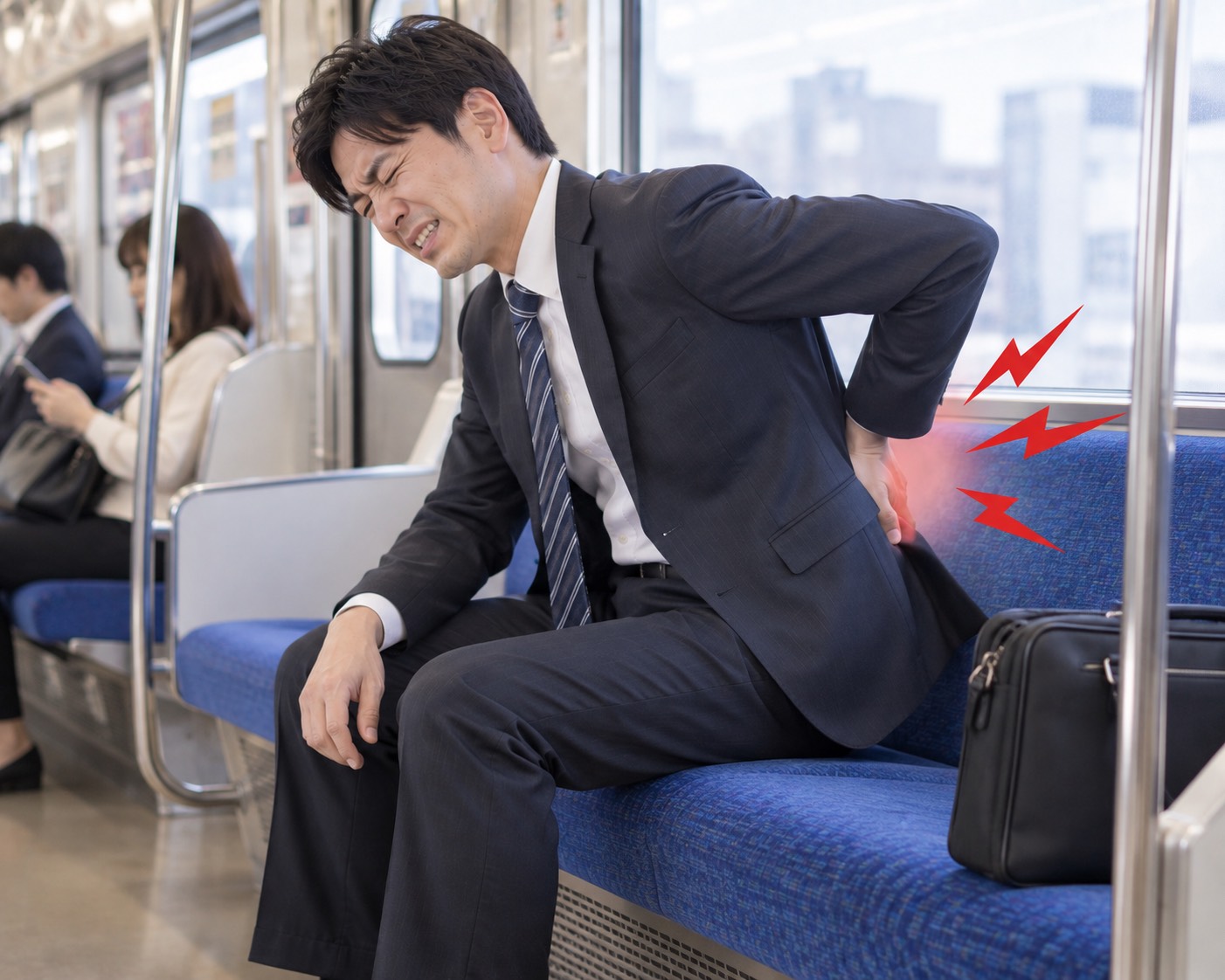 電車で長時間座っている時の腰痛|八王子市・京王八王子 八王子市で電車に長時間座った後の腰痛に悩む方