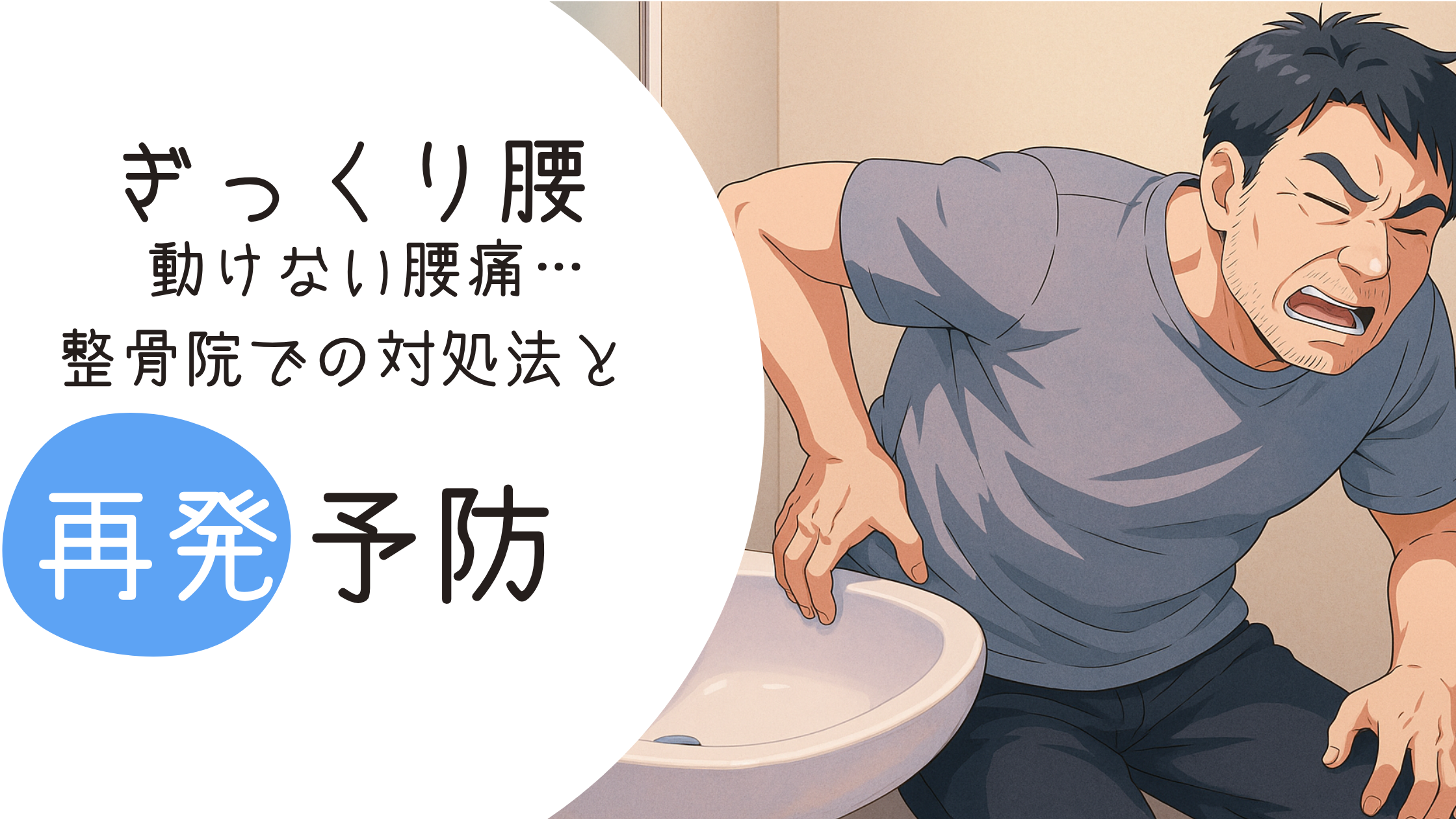 急なギックリ腰に注意！】動けない腰痛…整骨院での対処法と再発予防