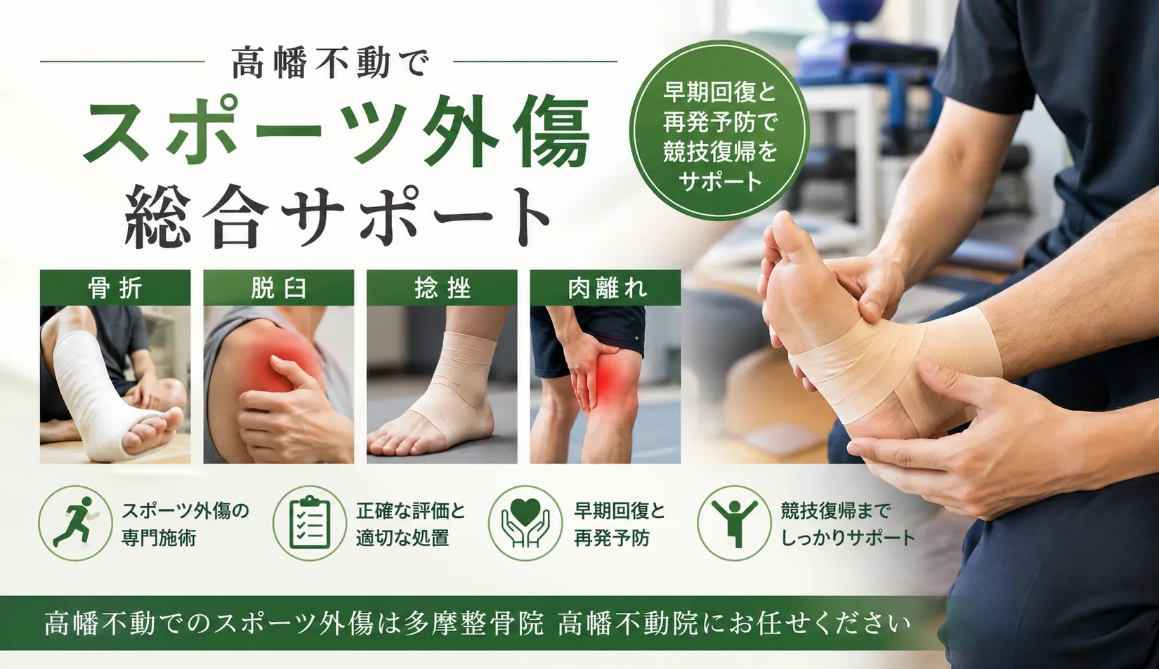 骨折・脱臼・捻挫・肉離れなどのスポーツ外傷への対応｜多摩整骨院 高幡不動院